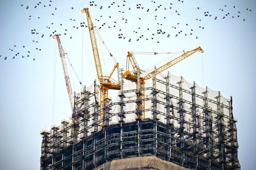 building, construction, site